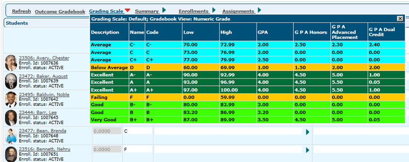 Screenshot of Bocavox course management software interface for schools and universities