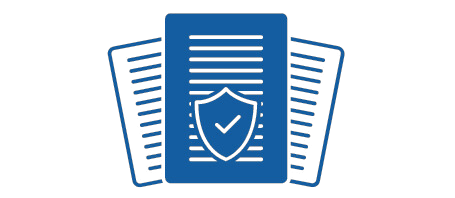 icon of a document with a security shield